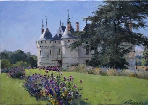 Painting by Azat Galimov. Castles of Loire. Chaumont-sur-Loire.