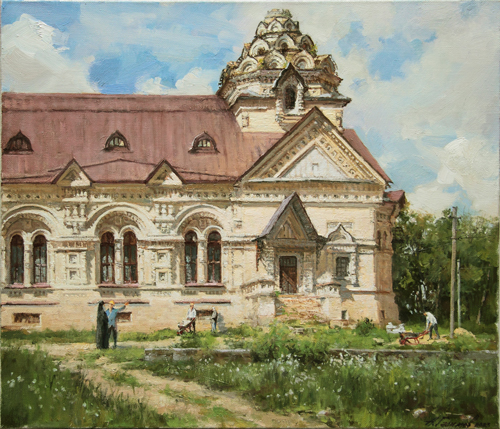 Painting by the artist Azat Galimov. Renaissance. Church of the Holy Great Martyr Demetrius of Thessalonica in the village of Berezovka