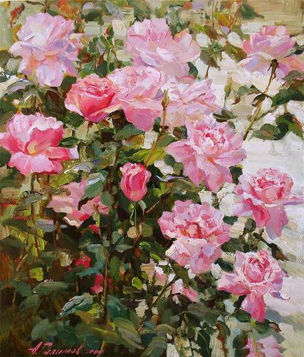Painting Azat Galimov.Symphony of Roses .