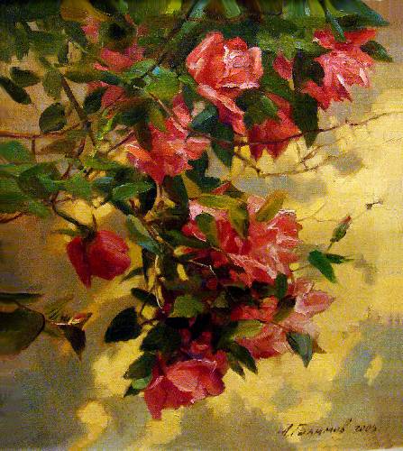 Painting Azat Galimov.Wild roses. 