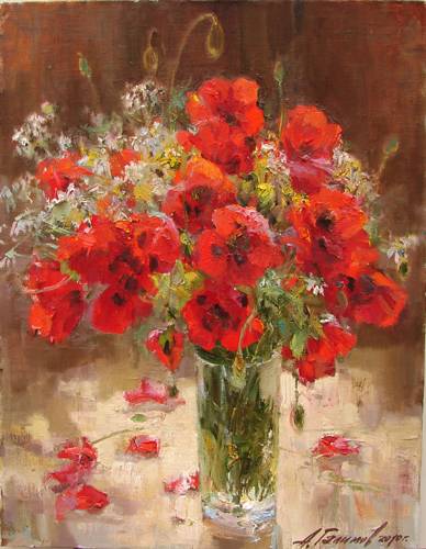Painting Azat Galimov.Evening Bouquet.  