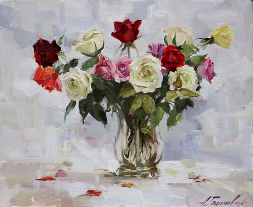 Painting Azat Galimov.Morning bouquet.