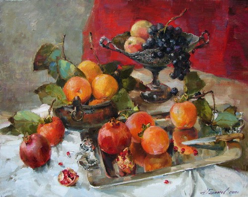 Painting Azat Galimov.Autumn still life.