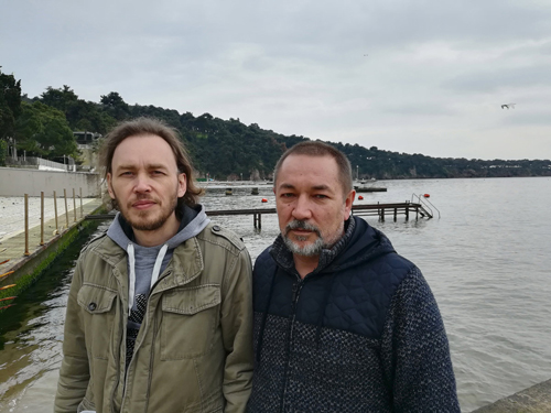 Sergei Lyubimov and Ildar Ahmetvaliev. Plein air in Turkey 2018. Buyukada.