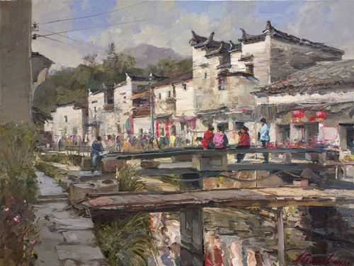 Painting Azat Galimov, written in China.town Tongchuan