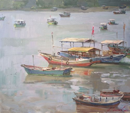Painting Azat Galimov, written in China.Hainan Island, Yangpu