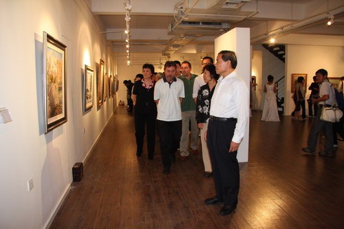 Azat Galimov in China. Rizhao, Guangdong province. The exhibition.