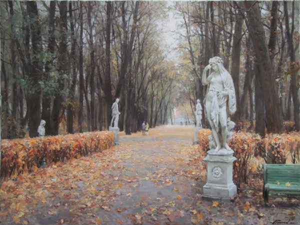 Painting by Azat Galimov on the theme of St. Petersburg for sale.