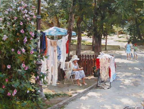 Painting by Azat Galimov  Bulgarian masters. Grandma Tsonka.