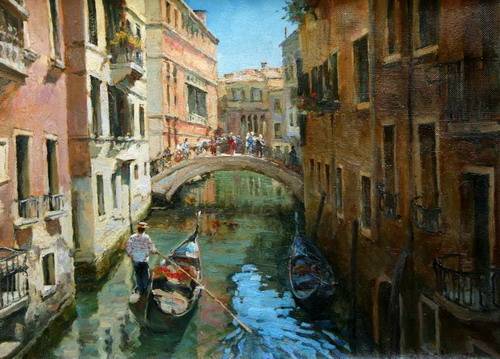 Painting Azat Galimov. Sunny Day in Venice.