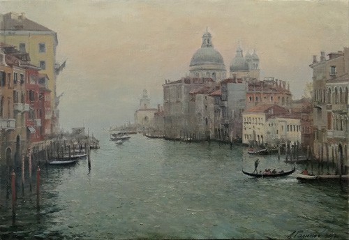 Paintings Azat Galimov.Winter in Venice