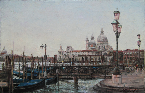 Painting  by Azat Galimov.Evening on the Grand Canal.