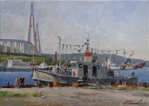 Painting by Azat Galimov.Eastern Bosphorus. Vladivostok.
