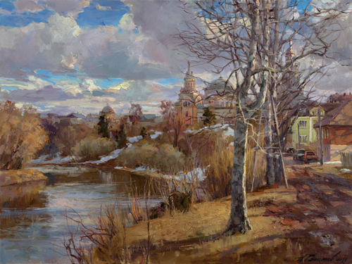 Painting Galimov Azat.Early spring. Torzhok. 