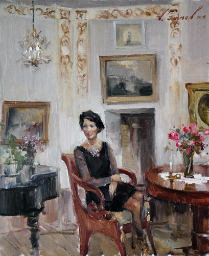 Azat Galimov. Portrait of Asya Pekurovskaya in Maryino. 2015