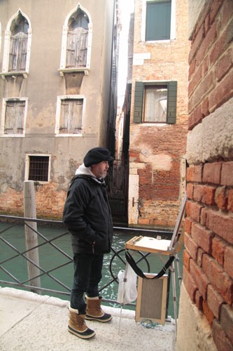 Азат Галимов. Фото с пленера в Венеции 2012