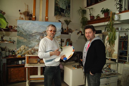 Photo. Azat GalimovIn the studio of Alexander Nemakin. 
