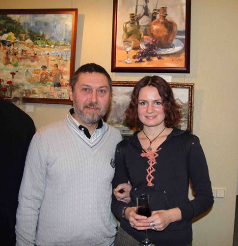 Фото. Азат Галимов и Маргарита Колобова.Открытие выставки 