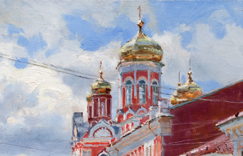 Fragment of painting by Azat Galimov 
