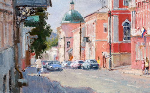 Fragment of painting by Azat Galimov 