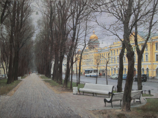 Картина Азата Галимова натему Санкт-Петербурга для продажи.
