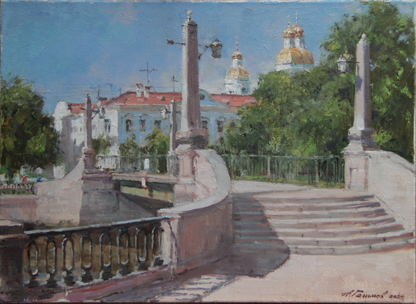 Painting by Azat Galimov on the theme of St. Petersburg for sale.