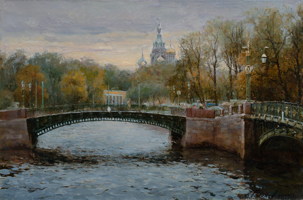 Sale of paintings by artist Azat Galimov. City of bridges and canals