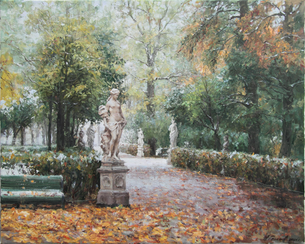 Sale of paintings by artist Azat Galimov. On the Waves of My Memory. Farewell to Autumn, Summer Garden