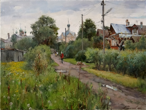 Картина художника Азата Галимова на продажу. Русский пейзаж, Кашин.