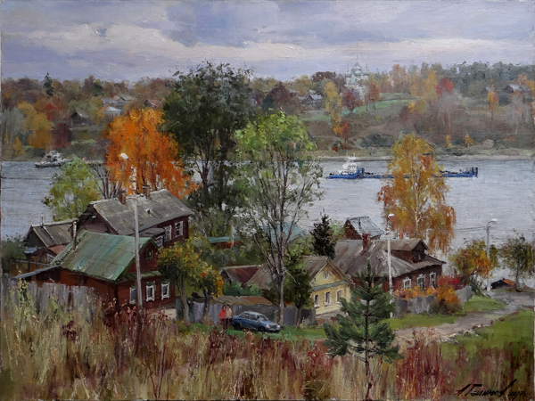 Живопись, Картина художника Азата Галимова на продажу. Русский пейзаж