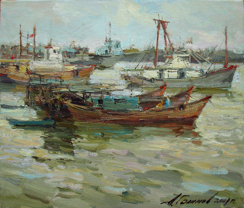 Painting by Azat Galimov. Artwork In the Pearl Sea. November.