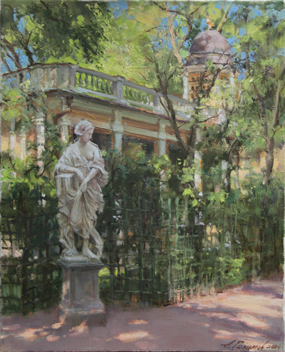 Painting by Azat Galimov. Nymph of the Summer Garden.