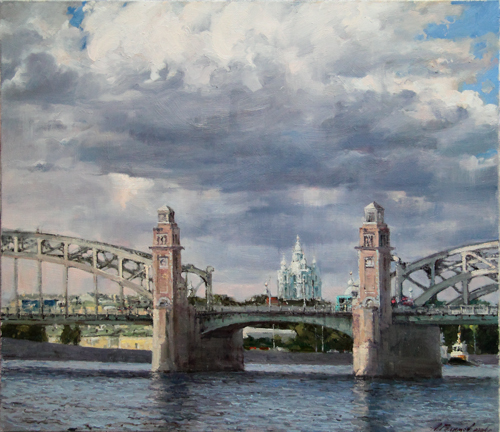 Painting by Azat Galimov.  In Harsh Days. St. Petersburg, Summer 2024.