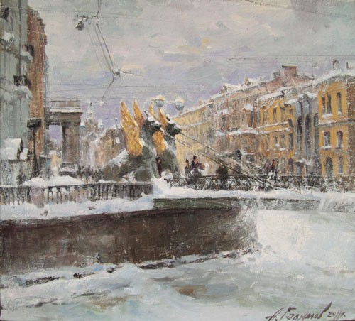 Paintings by Azat Galimov. Griffins. The wind. The winter of 2010