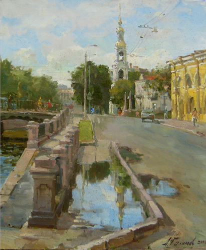 Картина Азата Галимова.Никольский собор. После вчерашнего дождя 