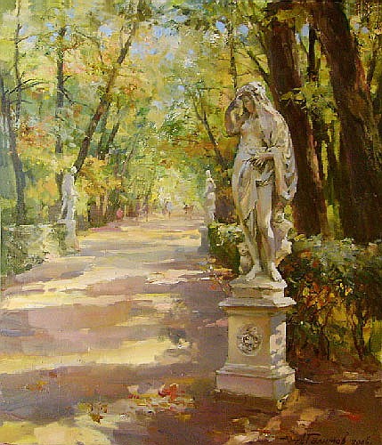 Paintings by Azat Galimov.Summer Garden.