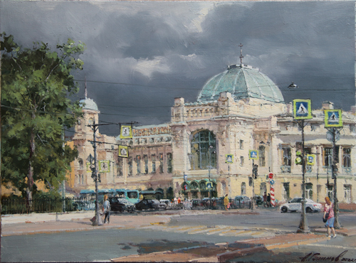 Paintings by Azat Galimov.  Vitebsky railway station