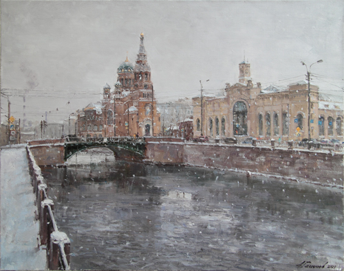 Paintings by Azat Galimov.  St. Petersburg Silver of the Obvodny Canal