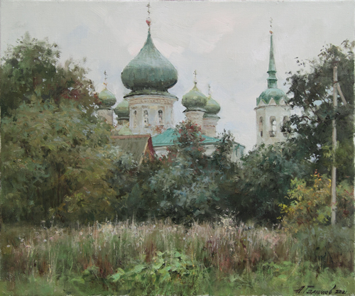 Painting Galimov Azat.On Malysheva Mountain. Old Ladoga. 