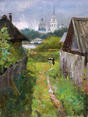 Painting Galimov Azat.New Ladoga. Calf.