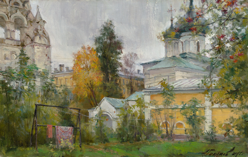 Painting by Azat Galimov. Rainy autumn. Yaroslavl.