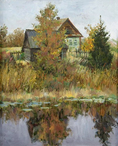 Картина Азата Галимова.Немятово. Осень.