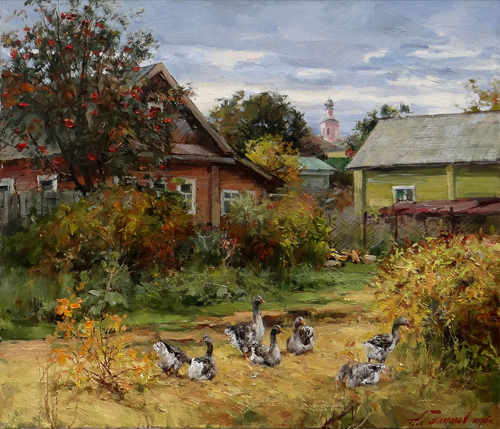 Painting by Azat Galimov.Quiet Autumn. Valdai.