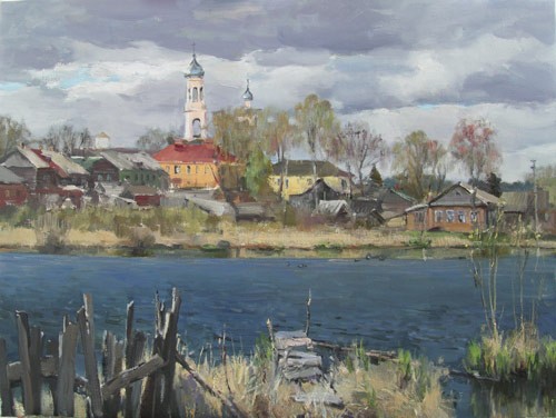 Painting Galimov Azat.Valdai. dark Water.