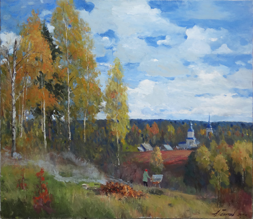 Painting Galimov Azat. The sky above Yazhelbitsy.