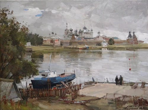 Painting Galimov Azat.  Bay Welfare. Solovetsky Islands.
