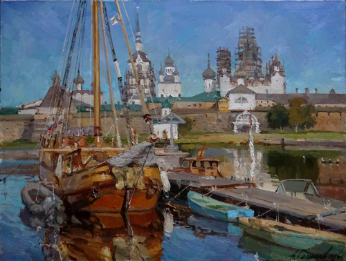 Painting Galimov Azat.  Bright day. Solovki.