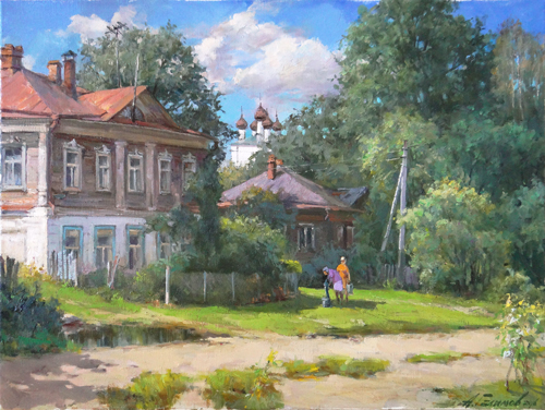Painting Galimov Azat.Kashin. House of merchant Khrenov.
