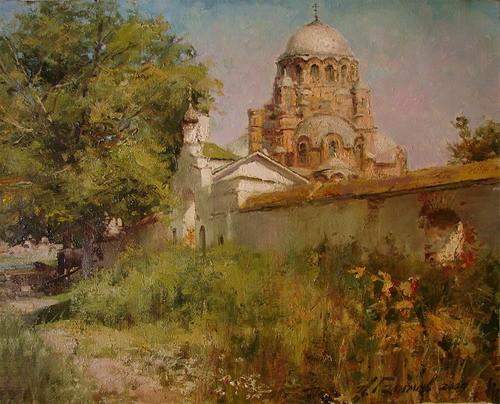 Painting Galimov Azat.Midday in Sviyazhsk.