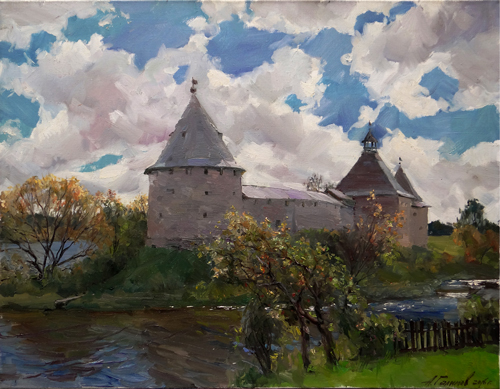 Painting Galimov Azat. Heaven. The Staraya Ladoga Fortress.